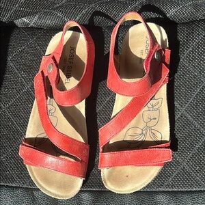 Josef Seibel Tonga 25 Red Sandals Size 7-7.5
